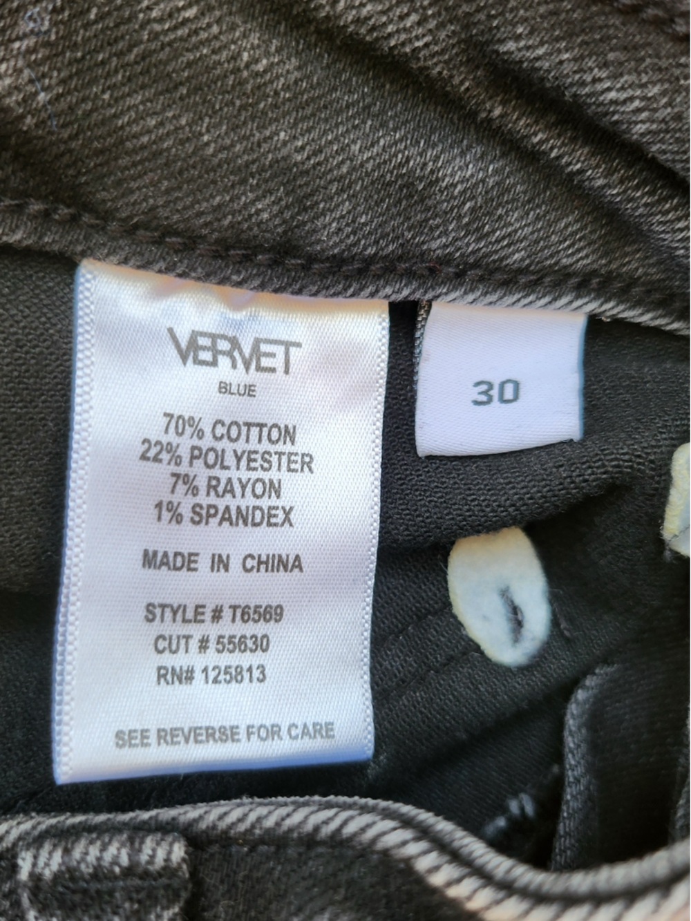 Vervet Blue Denim - Black Washed Finish NWOT - Picture 3 of 6